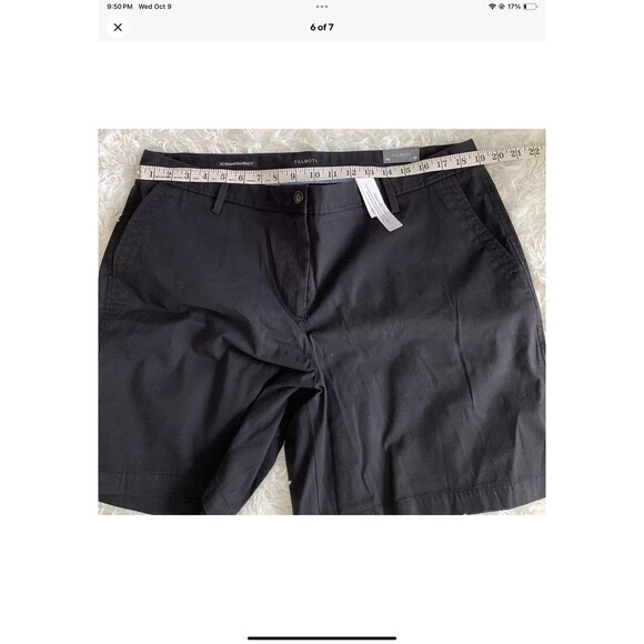 Talbots Women’s Relaxed Chino Shorts 7” Inseam Black Plus Size 16 NWT - Picture 6 of 7